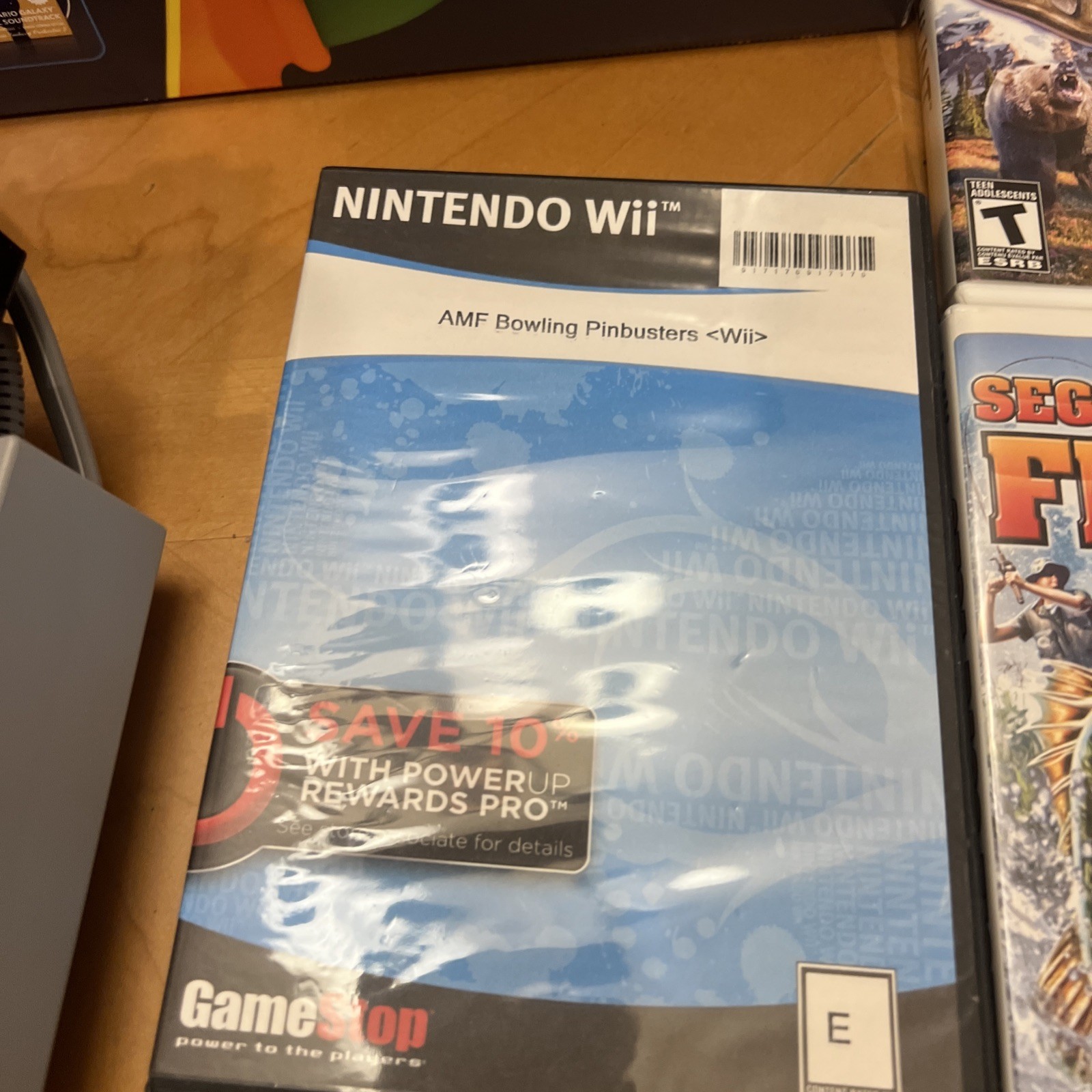 Nintendo Wii New Super Mario Bros. Bundle Black Console Used 4 Games Included