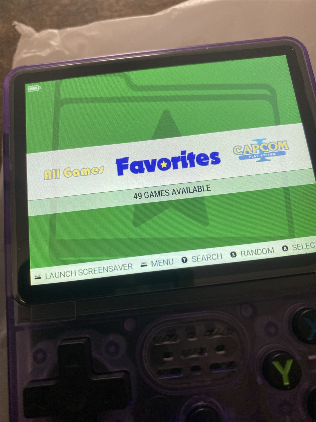 RK3326 Quad Core Handheld Game Console 128G With Built-in Games, Purple