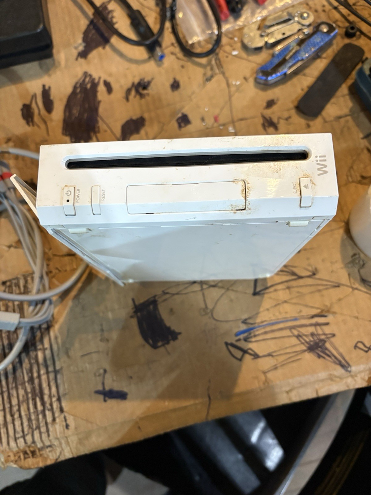 Intended Wii Parts Or Repair Broken Hinge No Controllers / Books