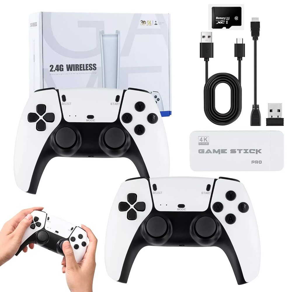 Retro Game Console 41000+ Games 4K HDMI Output w/ 2 Wireless Controllers &128GB~