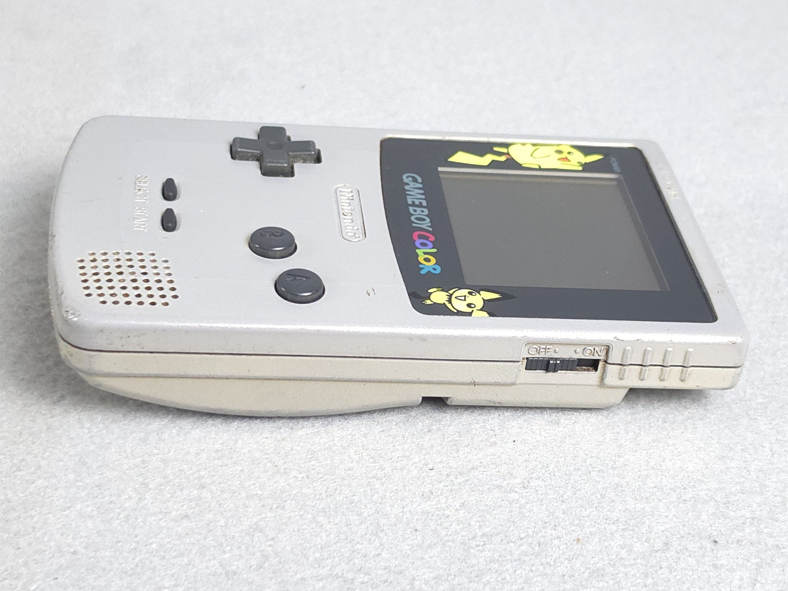 Nintendo GameBoy Color Gold/Silver Pokémon Special Edition Pikachu Pichu Tested