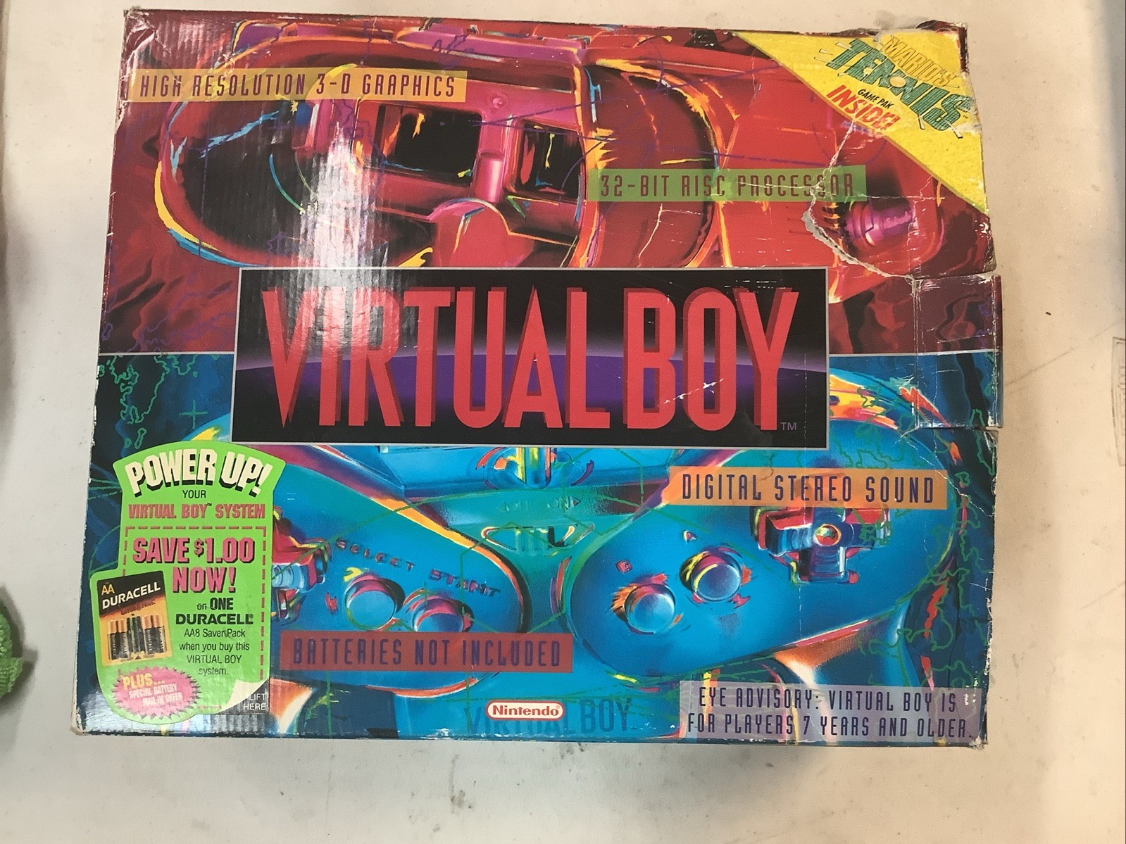Nintendo VUE-S-RA01 Virtual Boy Console – Red/Black CIB Manual Reg Card No Game