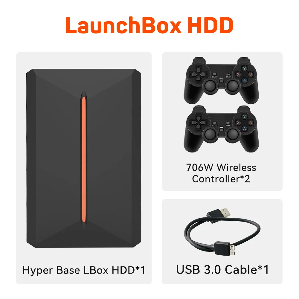 Launchbox Gaming Hard Drive for Retro Game Consoles
