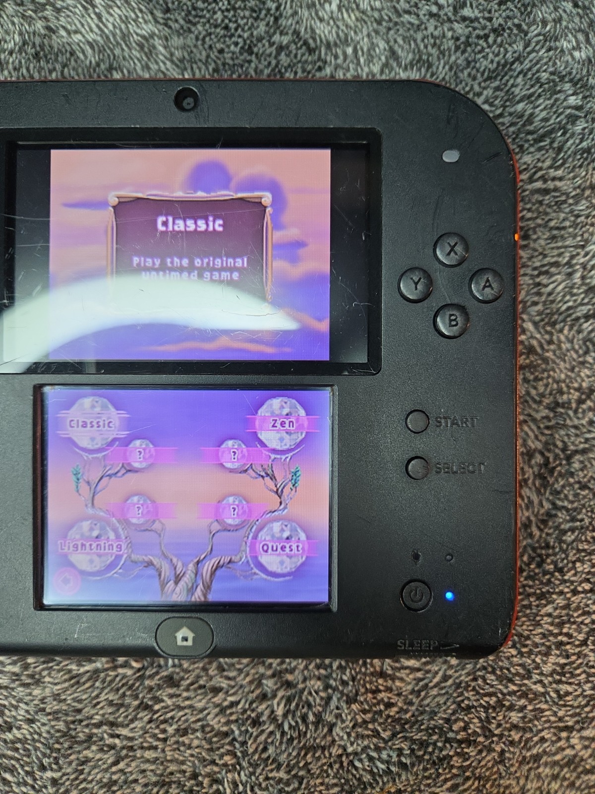Nintendo 2DS Black & Crimson Red System Tested And Working Console Only
