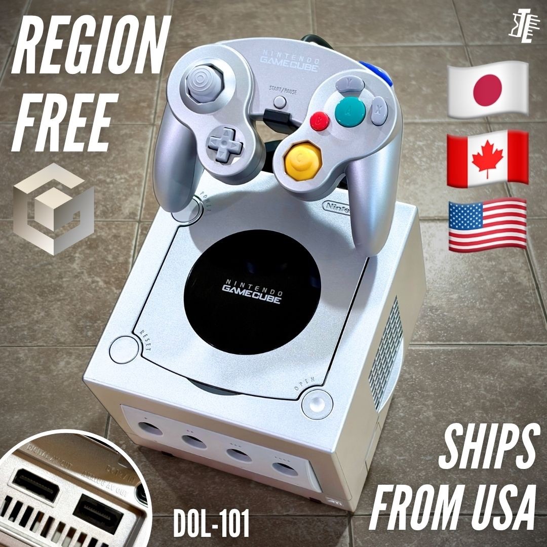 MINTY Nintendo Gamecube Platinum Console NIB DOL-001 CIB System RARE – JPN / USA