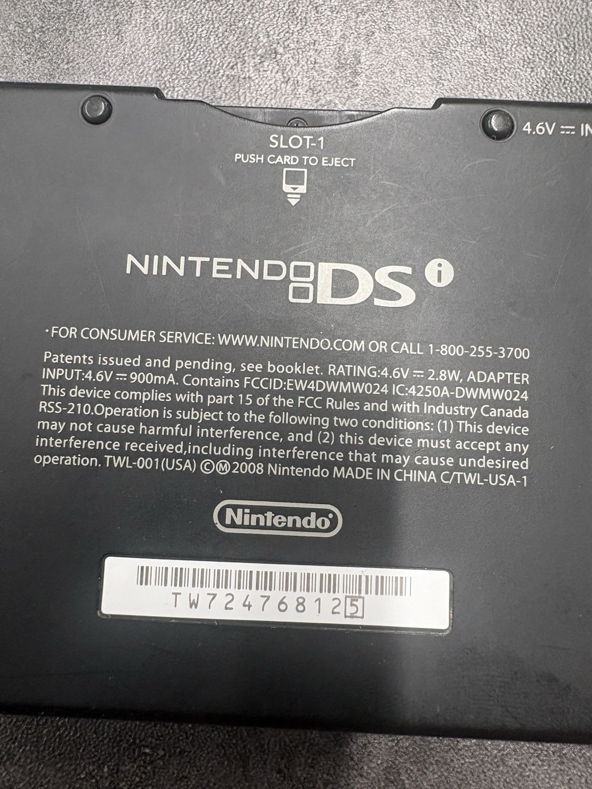Nintendo DSi Matte Black Console TWL-001 W/ Charger Tested Works Authentic