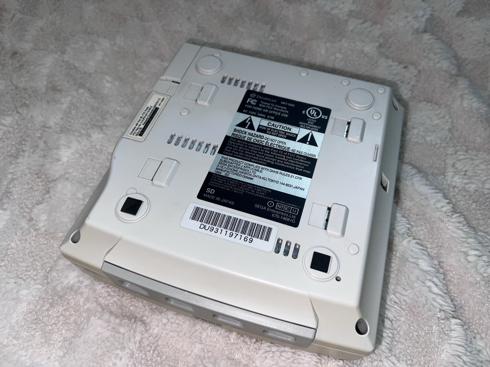 SEGA Dreamcast White Console TESTED WORKING w/ OEM Controller Cables Game AM Box