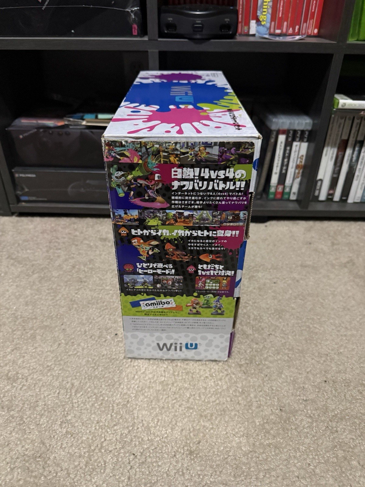 Nintendo Wii U 32GB Splatoon Set Console Boxed CIB White NTSC-J Japan Tested