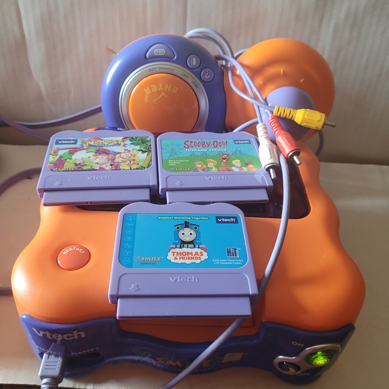 VTech V.Smile TV Learning System With Controller Power Cord 3 Games Not Working