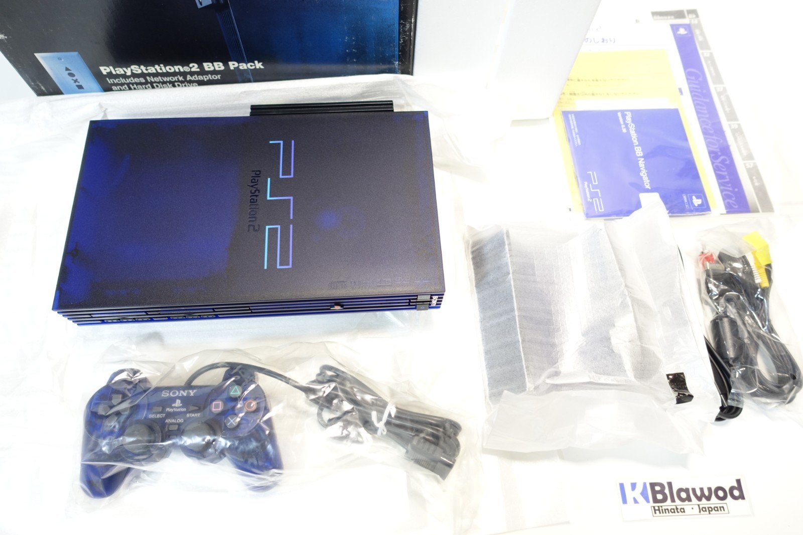 NEW Sony PlayStation 2 PS2 Console Midnight Blue SCPH-50000MB/NH Japan W/Box