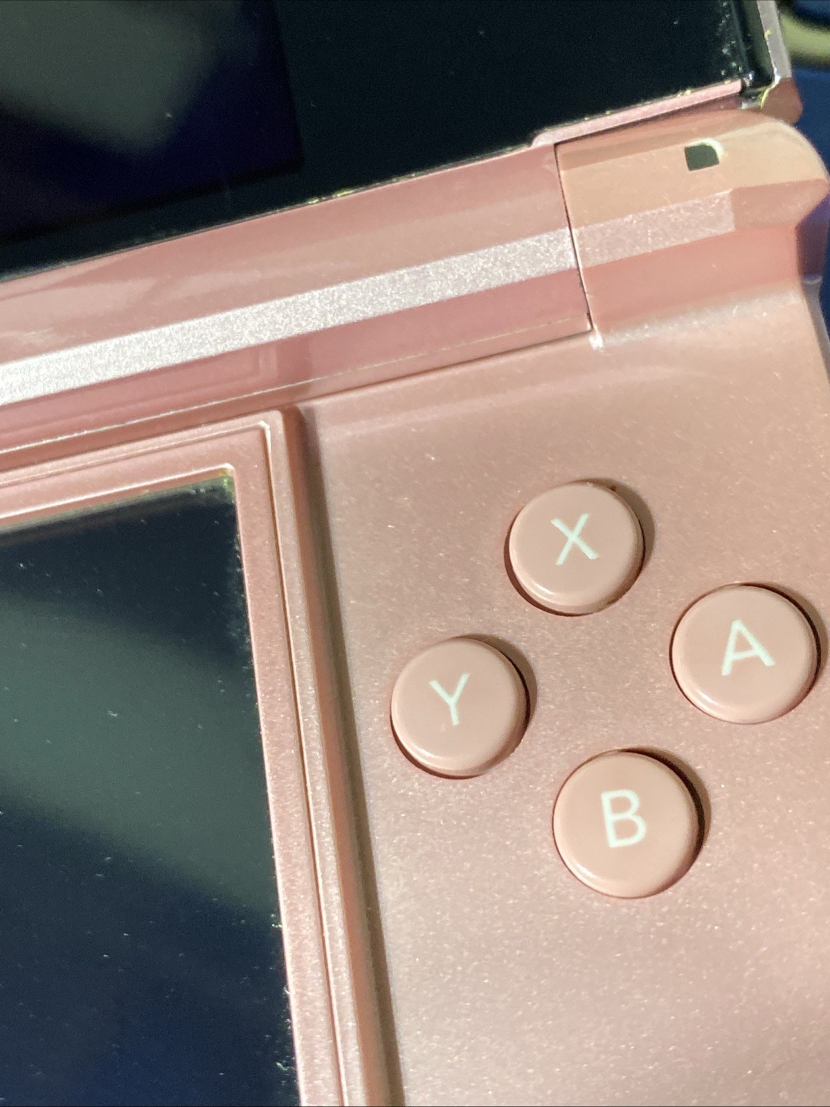 Nintendo 3DS «Pearl Pink» OEM Charger, 2GBcard, Mario tennis game. tested A-1