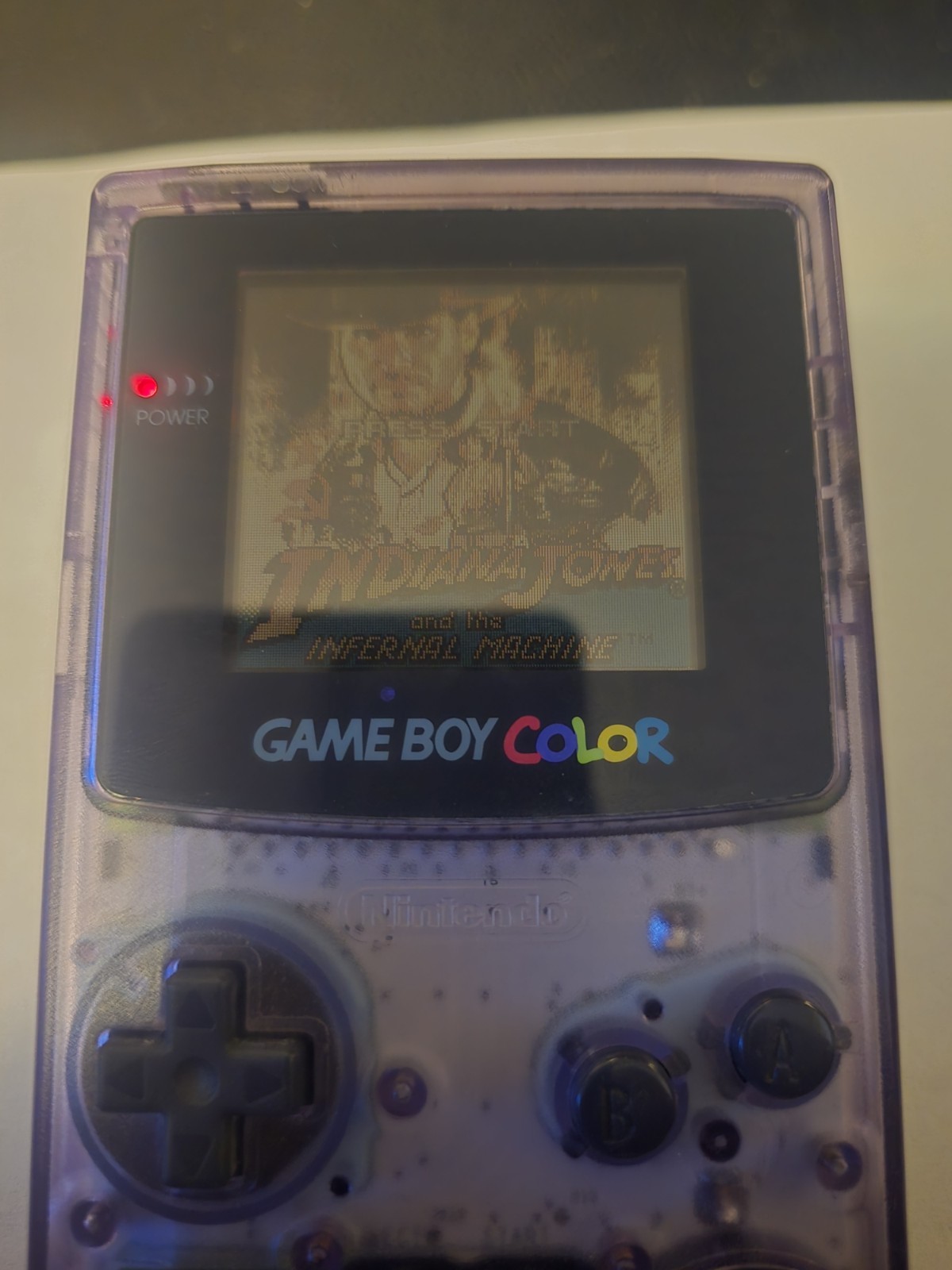 Nintendo Game Boy Color Atomic Purple Clear System – With 1 Game