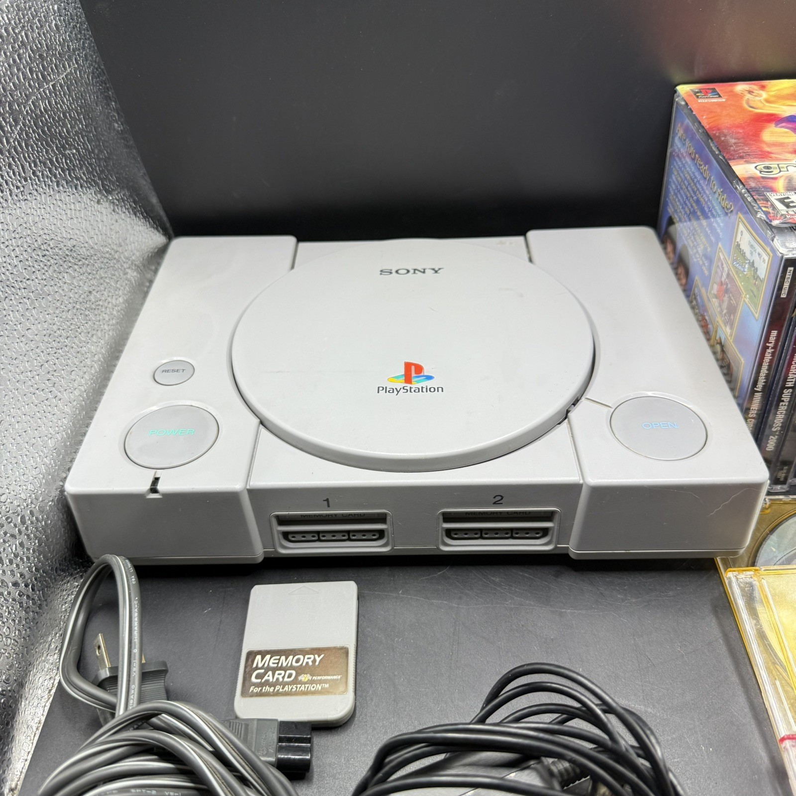 Sony PlayStation PS1 SCPH-5501 Gray Console Controller BUNDLE W 15+ Games