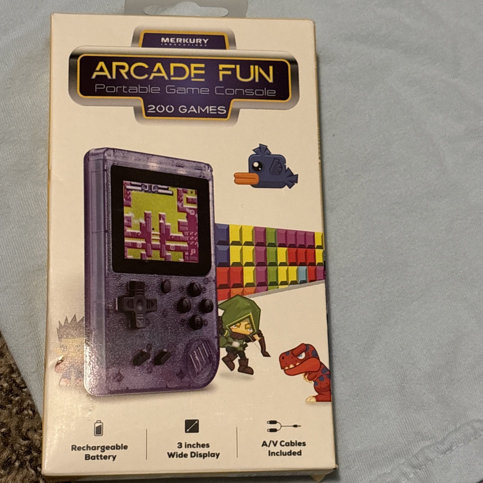 Arcade Portable Game Console Game Boy Style 200 Games Merkury Innovations