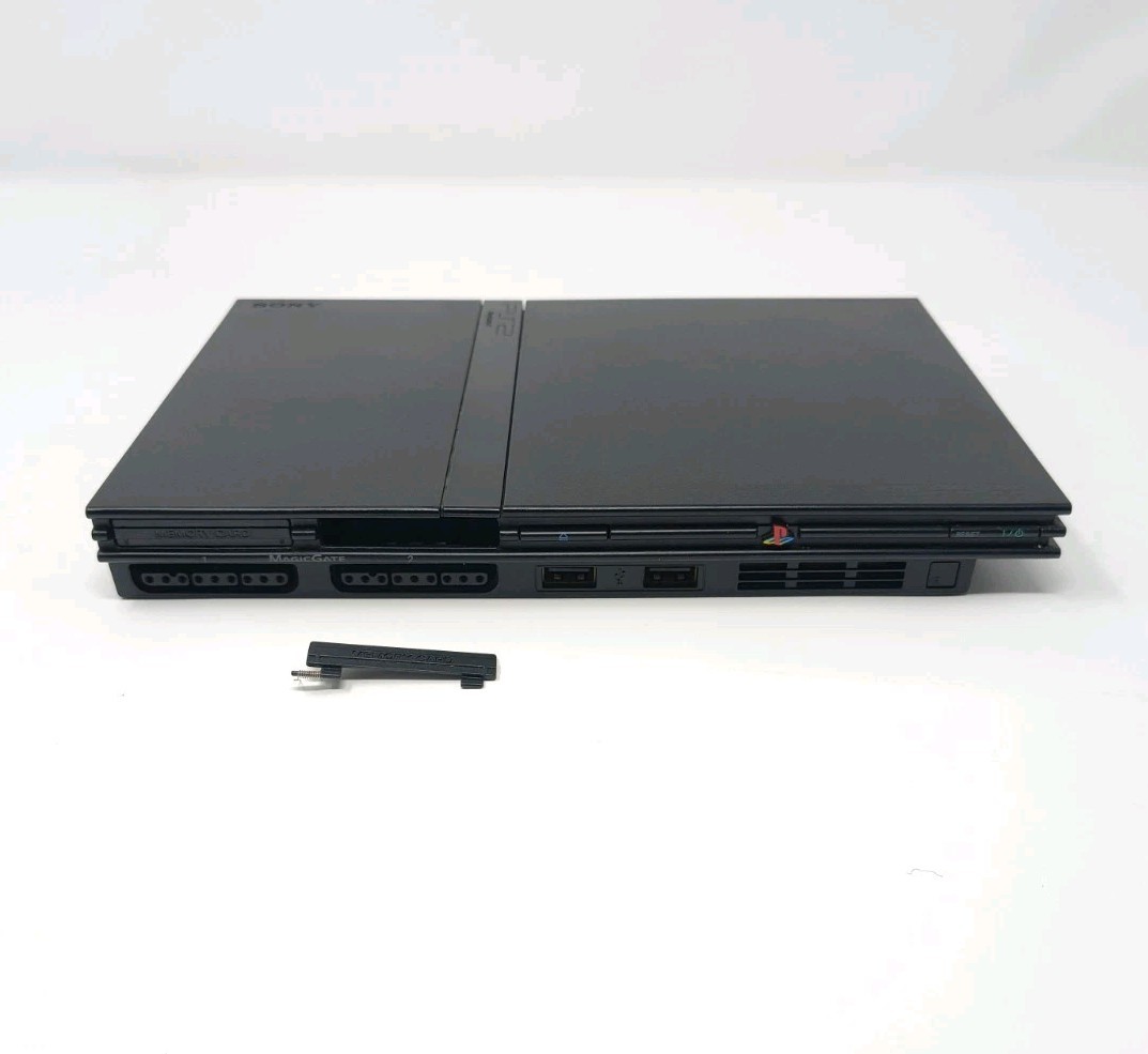Sony PlayStation 2 Slim Line Version 1 Console – Charcoal Black (SCPH-70012)