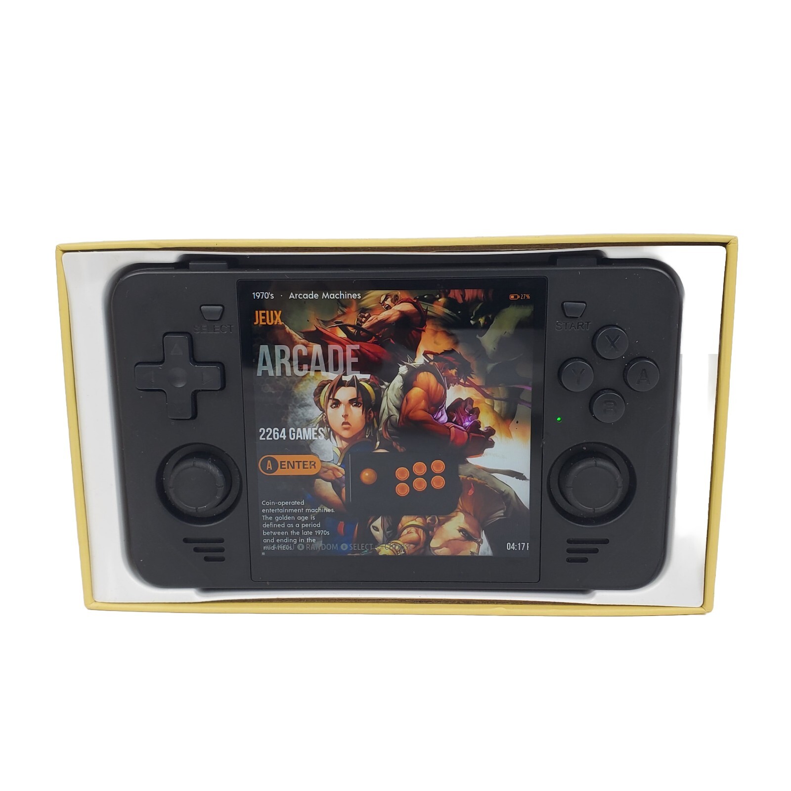 Powkiddy RGB30 Portable Retro Handheld Console w/ 128GB Card & Games! Black
