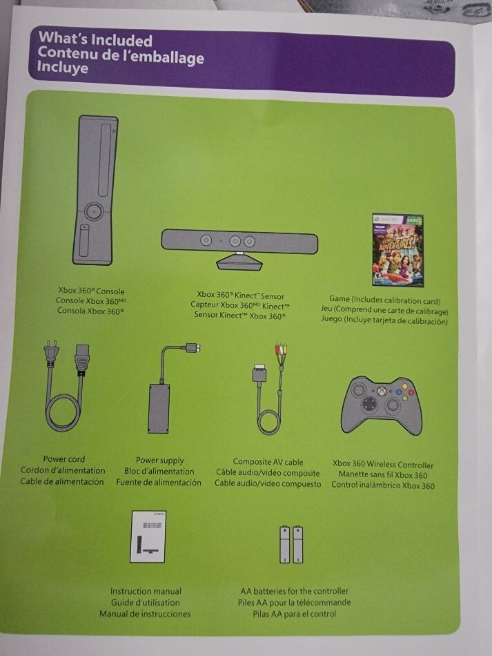 Microsoft Xbox 360 Slim 4GB Black Console with Kinect 10 Games See Listing