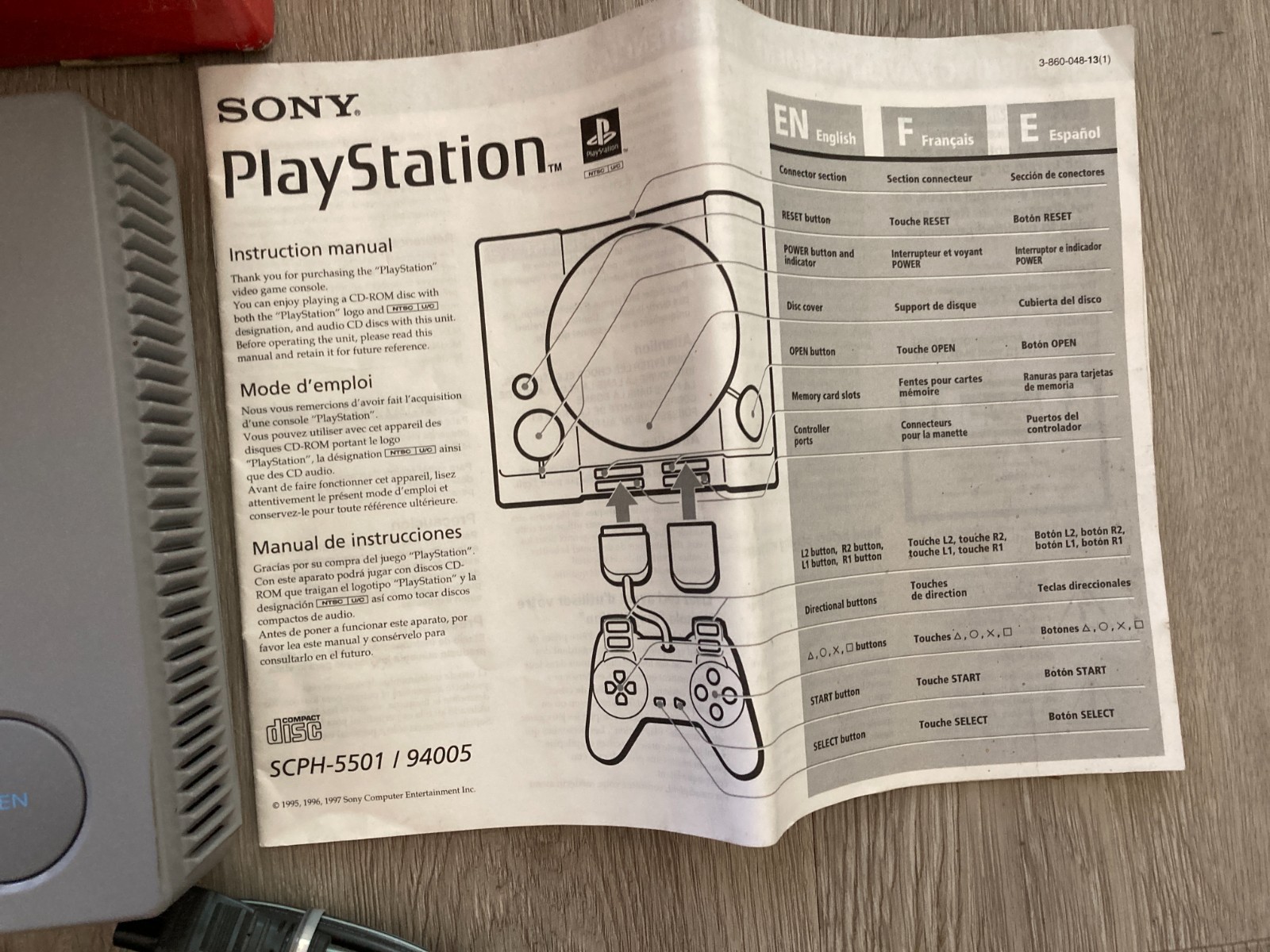 Open Box Sony PlayStation 1 Console, Excellent Condition, in Original Box 1997
