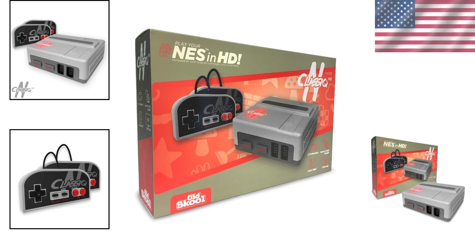 CLASSIQ N HD Console: Perfect for NES Cartridges & Two-Player Excitement