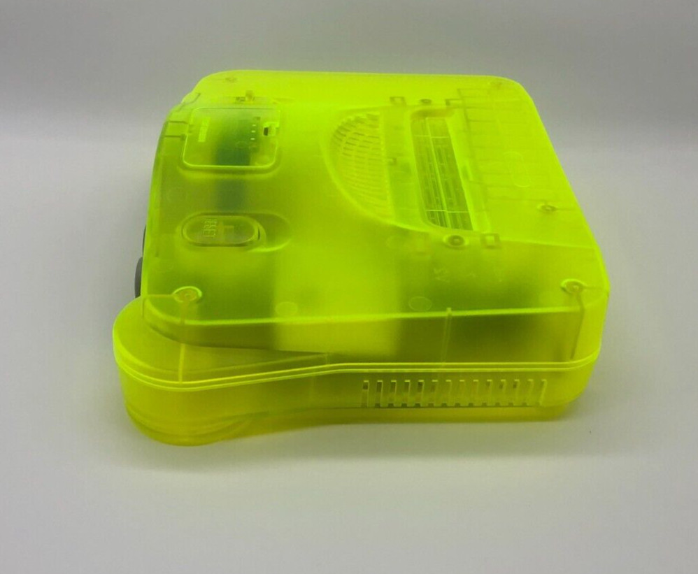 Nintendo N64 Transparent Neon Yellow Funtastic Clear Nintendo 64 Console System