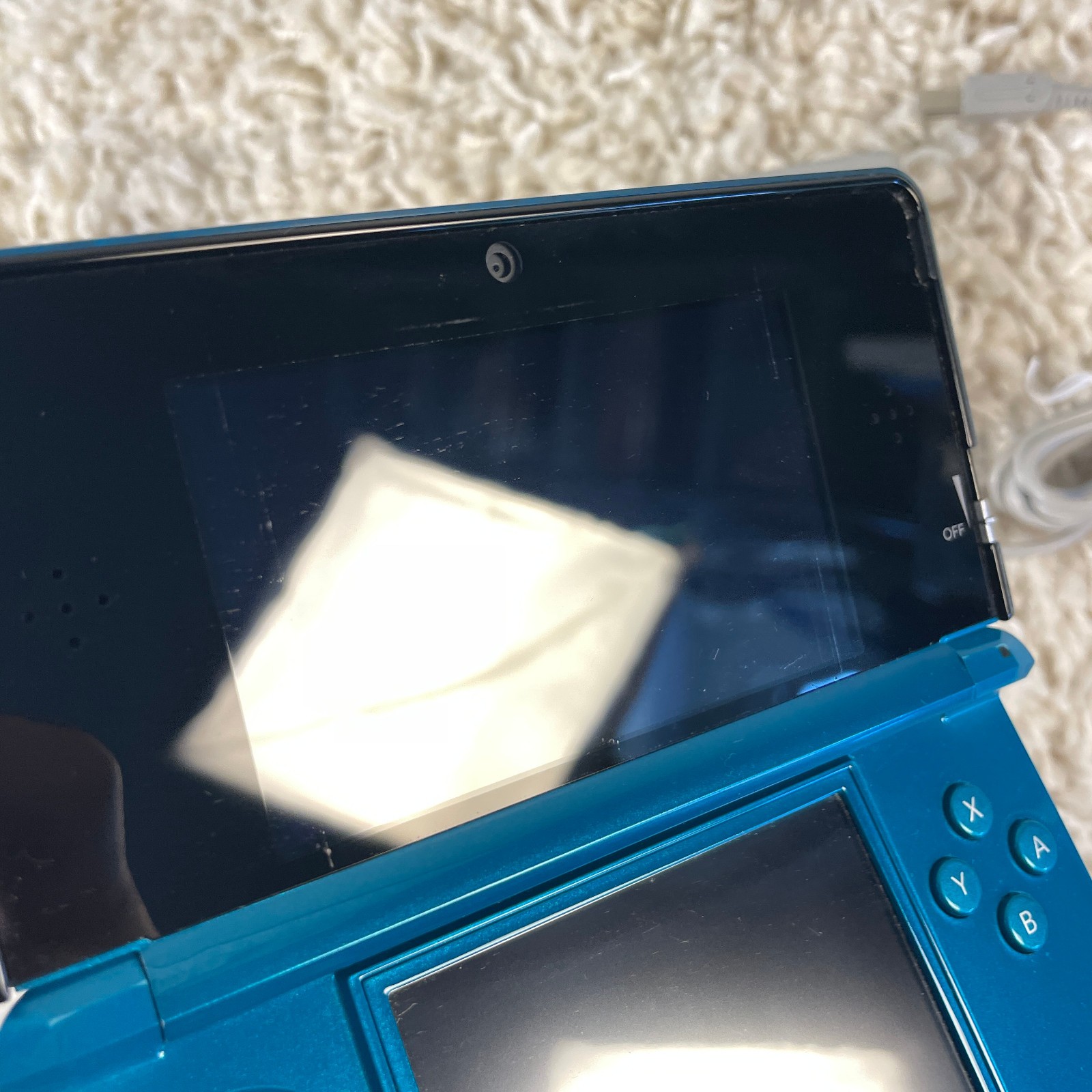 Nintendo 3DS Aqua Blue Handheld Handheld Console System CTR-001 Tested