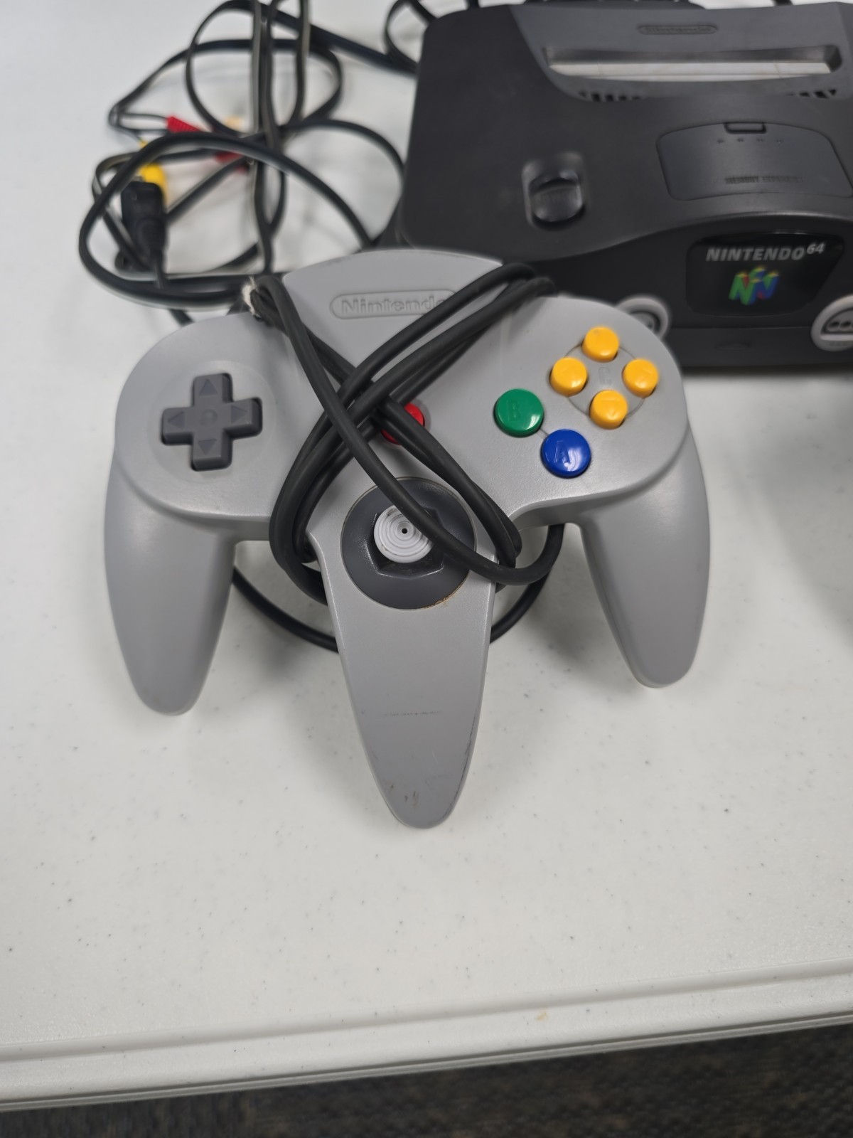 Nintendo 64 N64 Console Bundle Tested Working 2 Controllers OEM Power AV