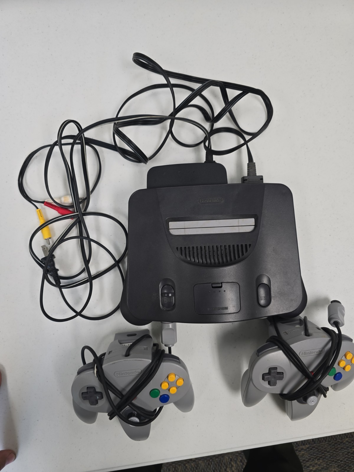 Nintendo 64 N64 Console Bundle Tested Working 2 Controllers OEM Power AV