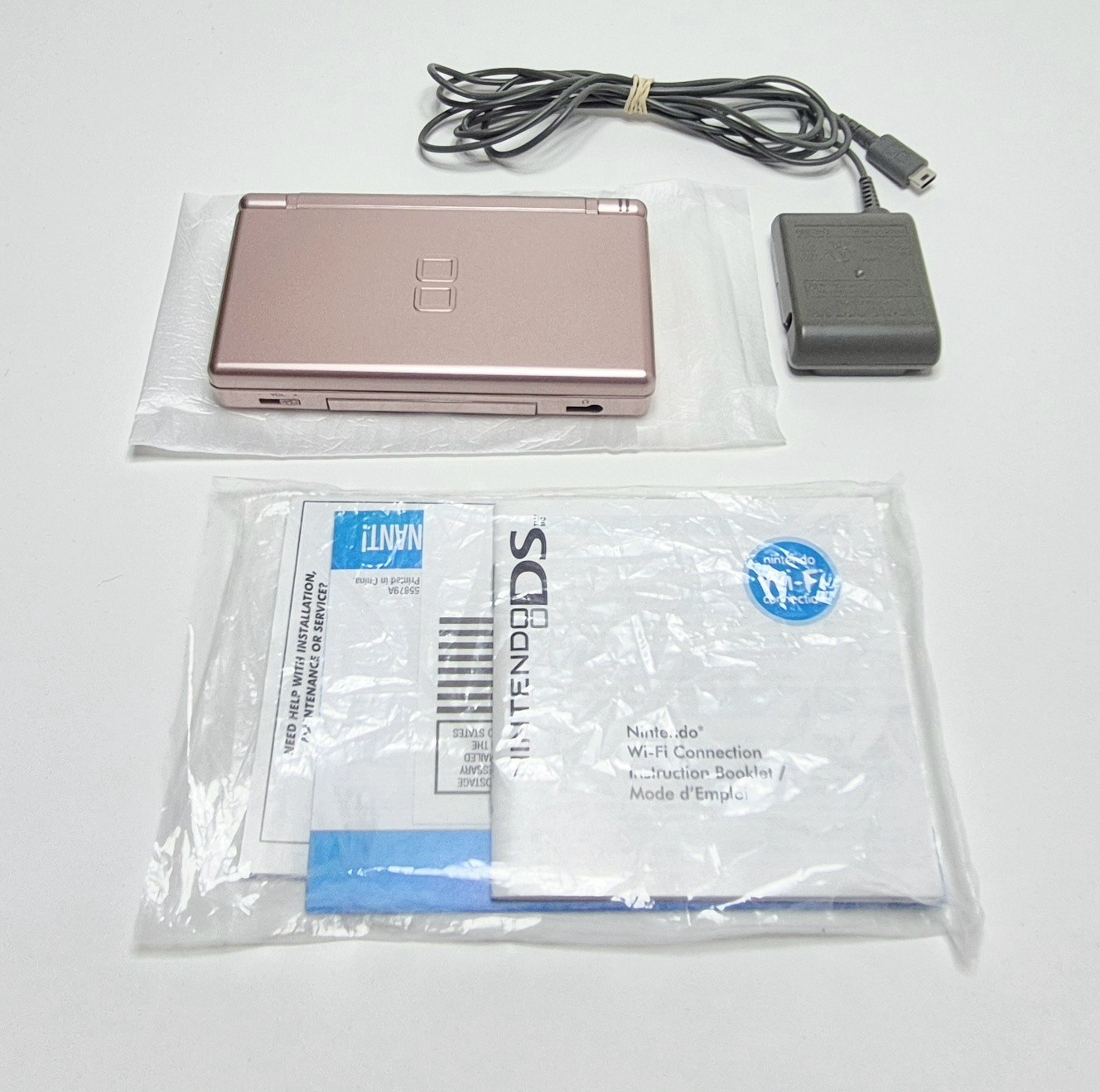 Nintendo DS Lite Pink Metallic Rose Cib Complete W/ Manuals Mint Condition