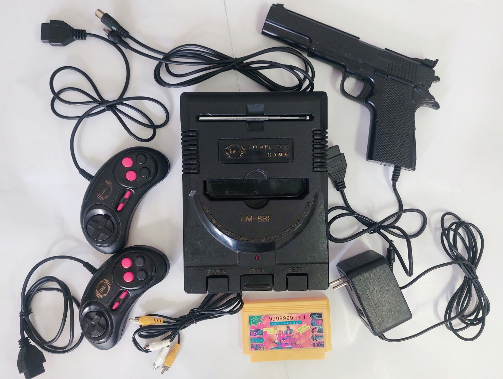 Haili lm-888 Terminator video game console from 90’s full kit box cartridge 9999
