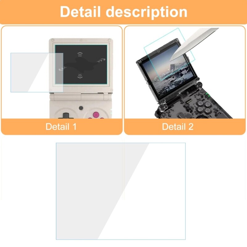 Game Console Tempered Film Scratch Proof Console Screen Film for RG35XXSP