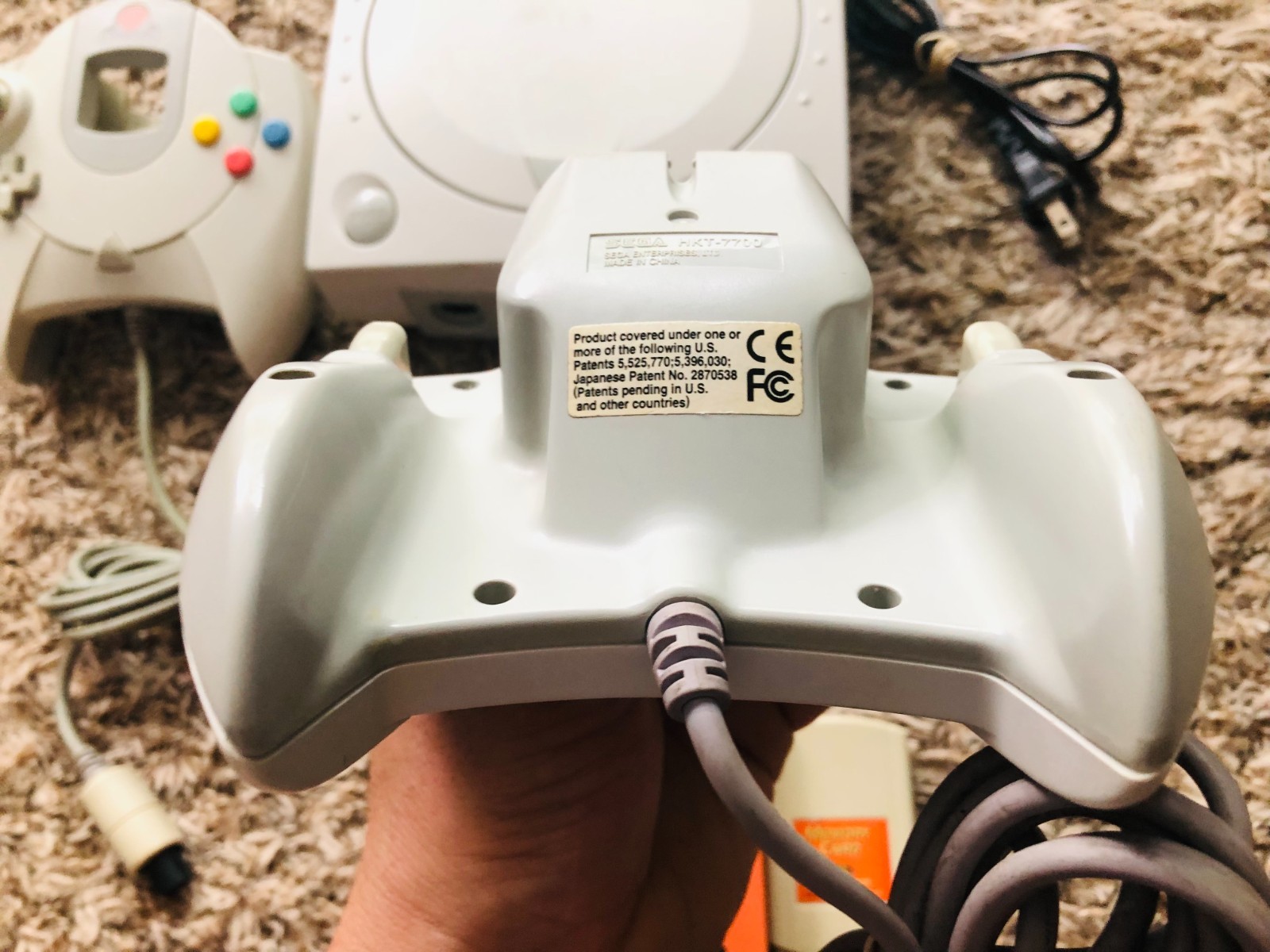 Sega Dreamcast Console System HKT-3020 With 2 Controllers & Memory Card TESTED4!