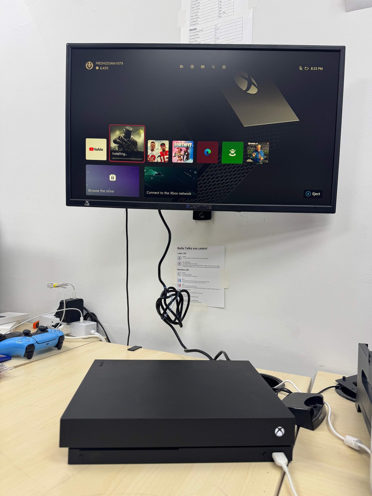 Microsoft Xbox One X 1787 1TB Black 4K HDR Game Console Only Used