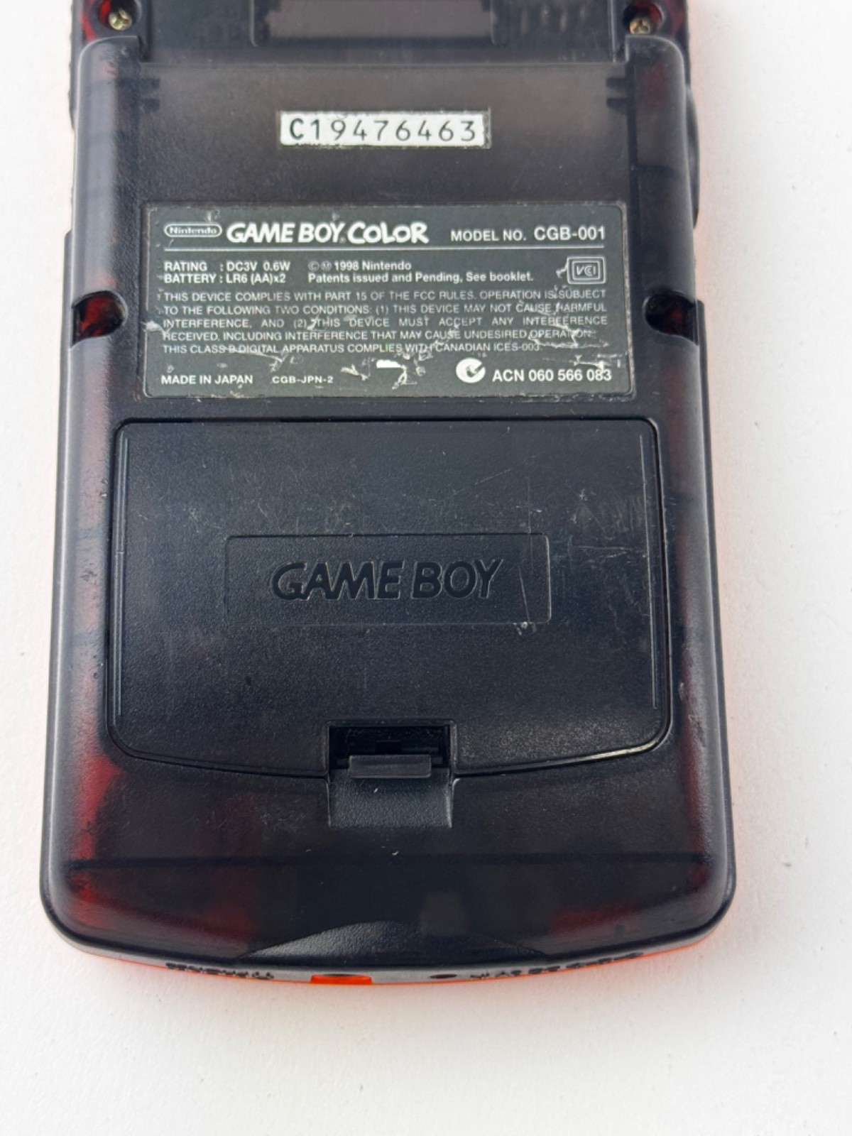 Nintendo Gameboy Color Daiei Hawks Limited Edition Orange & Black Console GBC