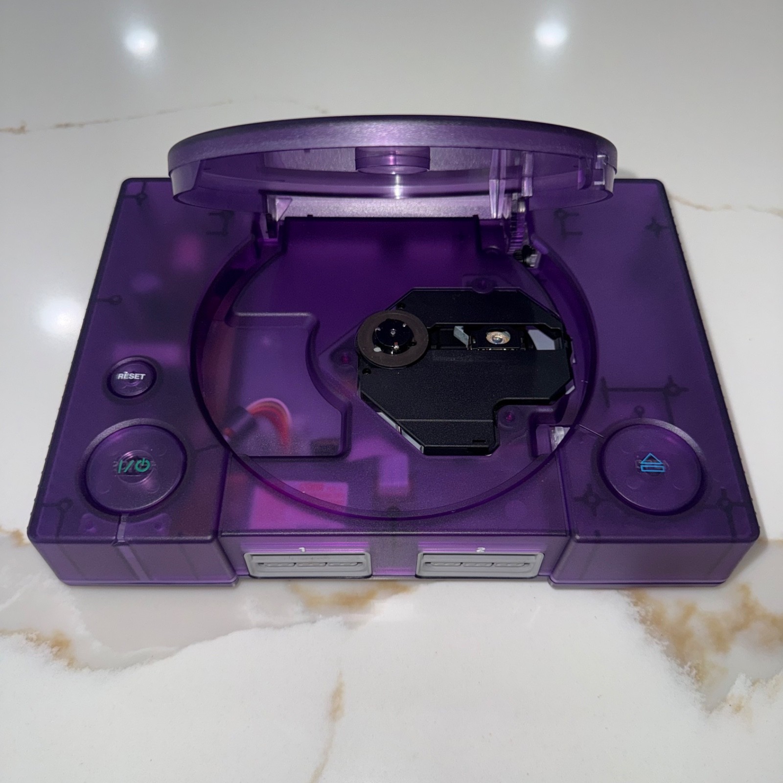Sony PlayStation 1 Console (SCPH-5501) Bundle – Translucent Clear Purple Shell