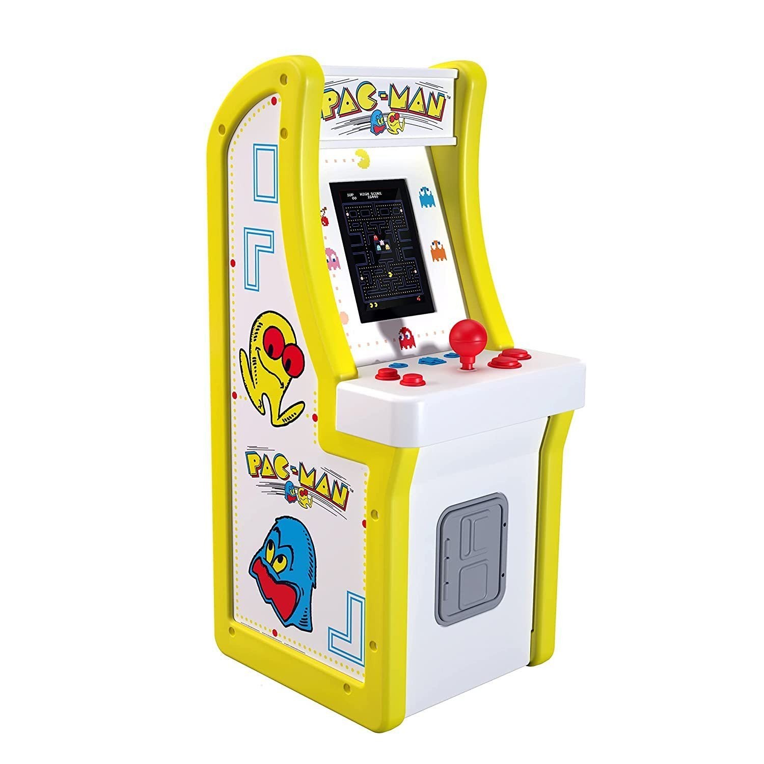 Arcade1Up Jr. Pac-Man Kids Arcade Cabinet with Stool and 3 Games 1y Warranty