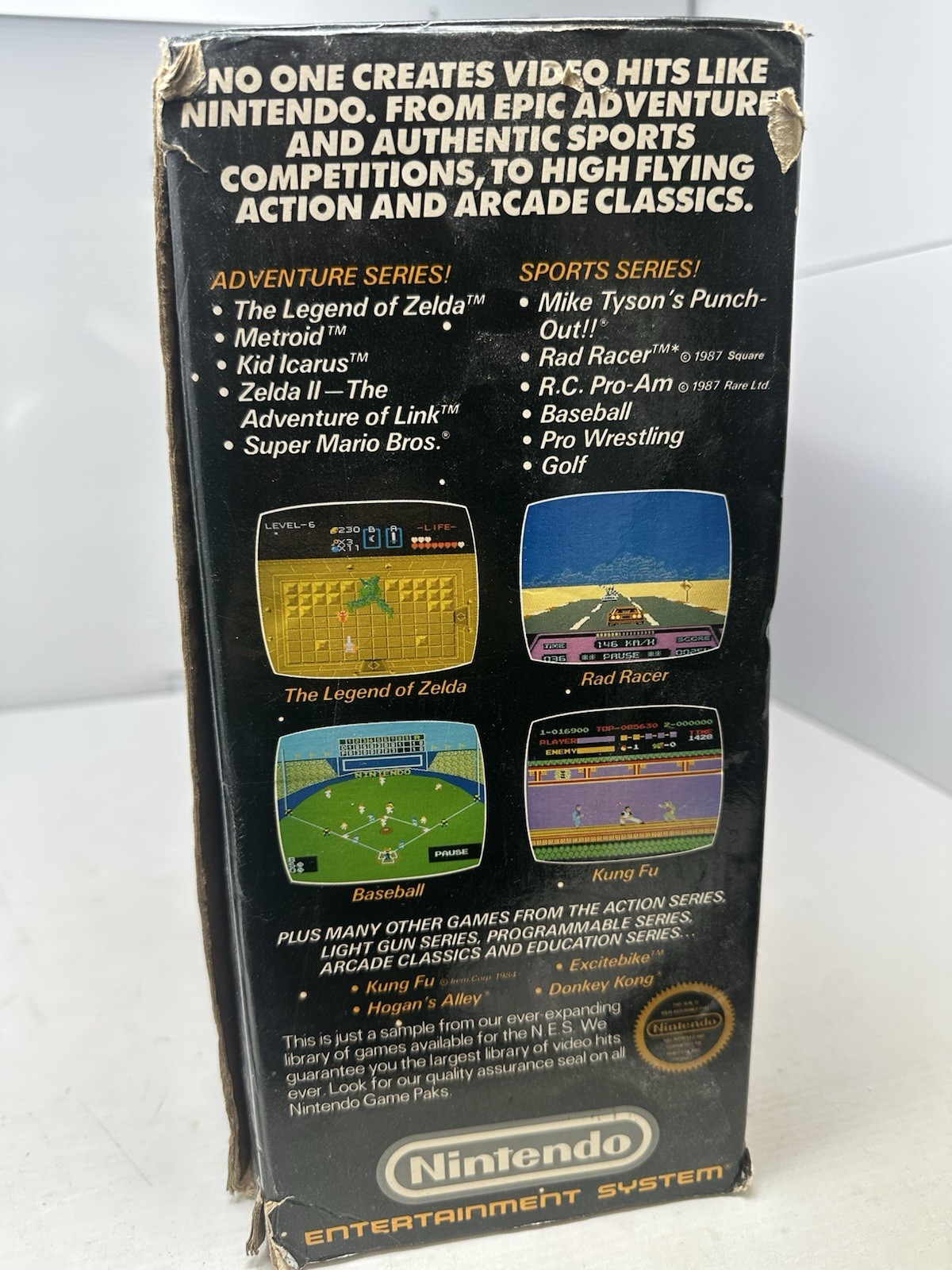 Nintendo NES Console Action Set With Box And Controllers Vintage Used Tested