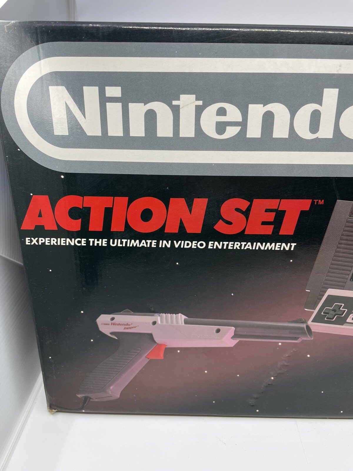 Vintage Nintendo NES Action Set Home Console – White/Gray Box Only 1988