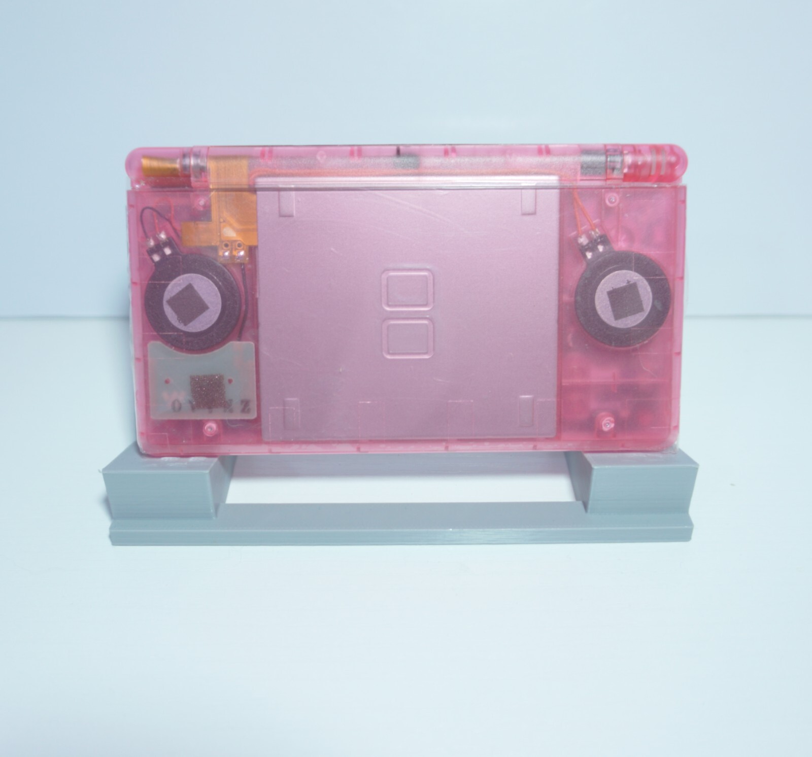 Nintendo DS Lite Transparent Clear Pink Handheld System with Charger & Stylus