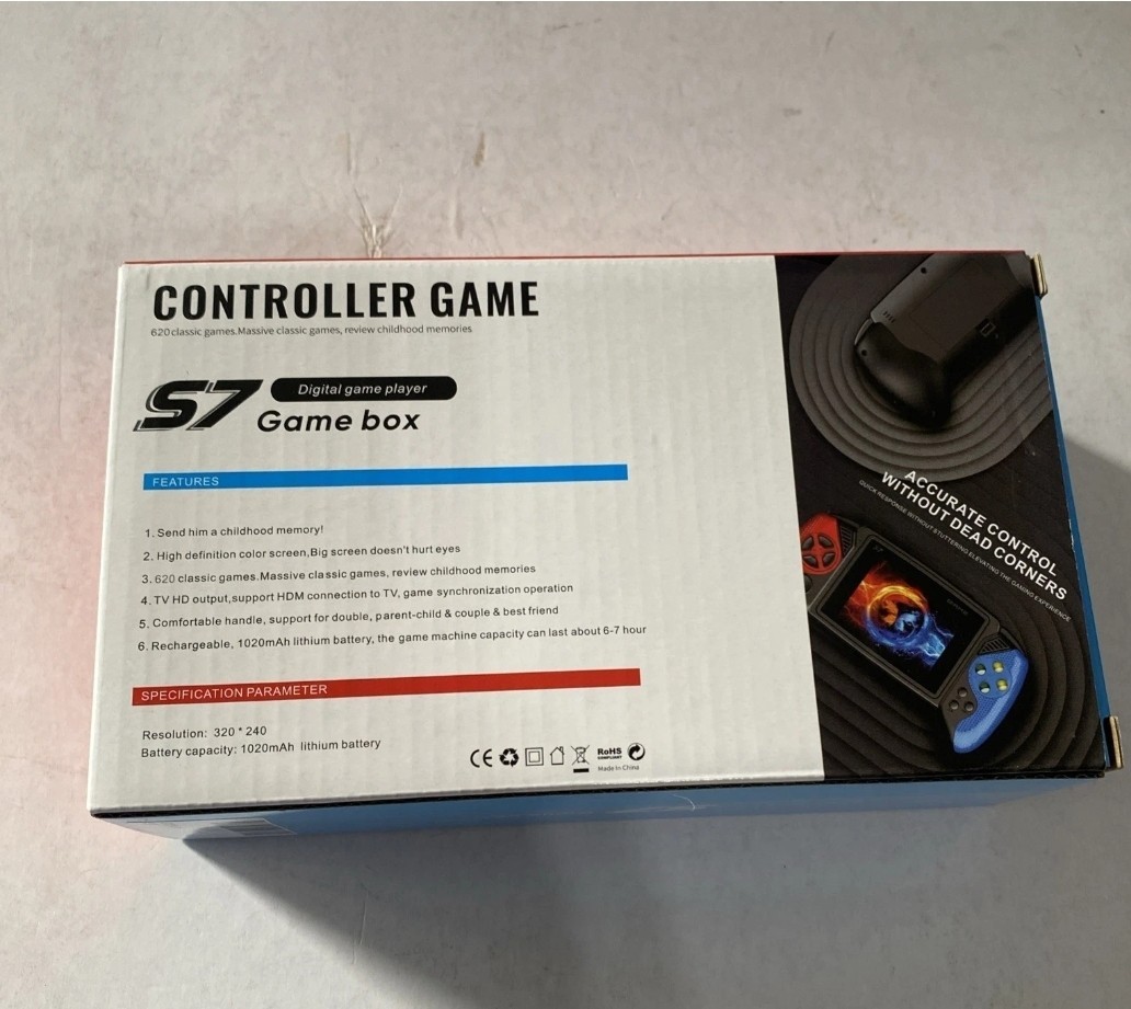 Controller Game S7 Game Box 5.7 inch Display Screen with TV Connect Black White