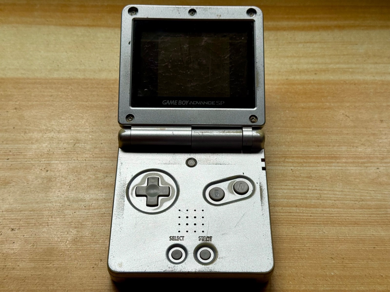 Nintendo Gameboy Advance SP AGS001 Ice Metallic Silver Handheld System Console