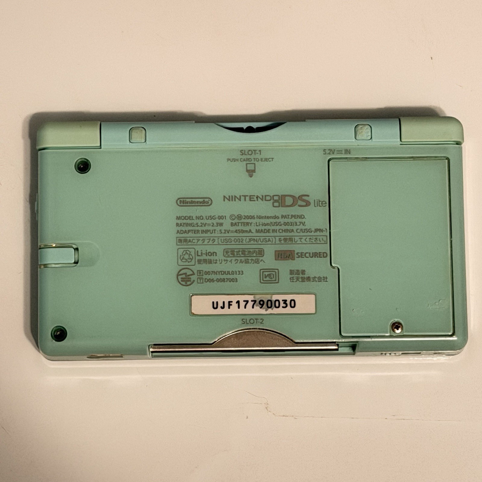 Nintendo DS Lite Mint Green Handheld Console Game System