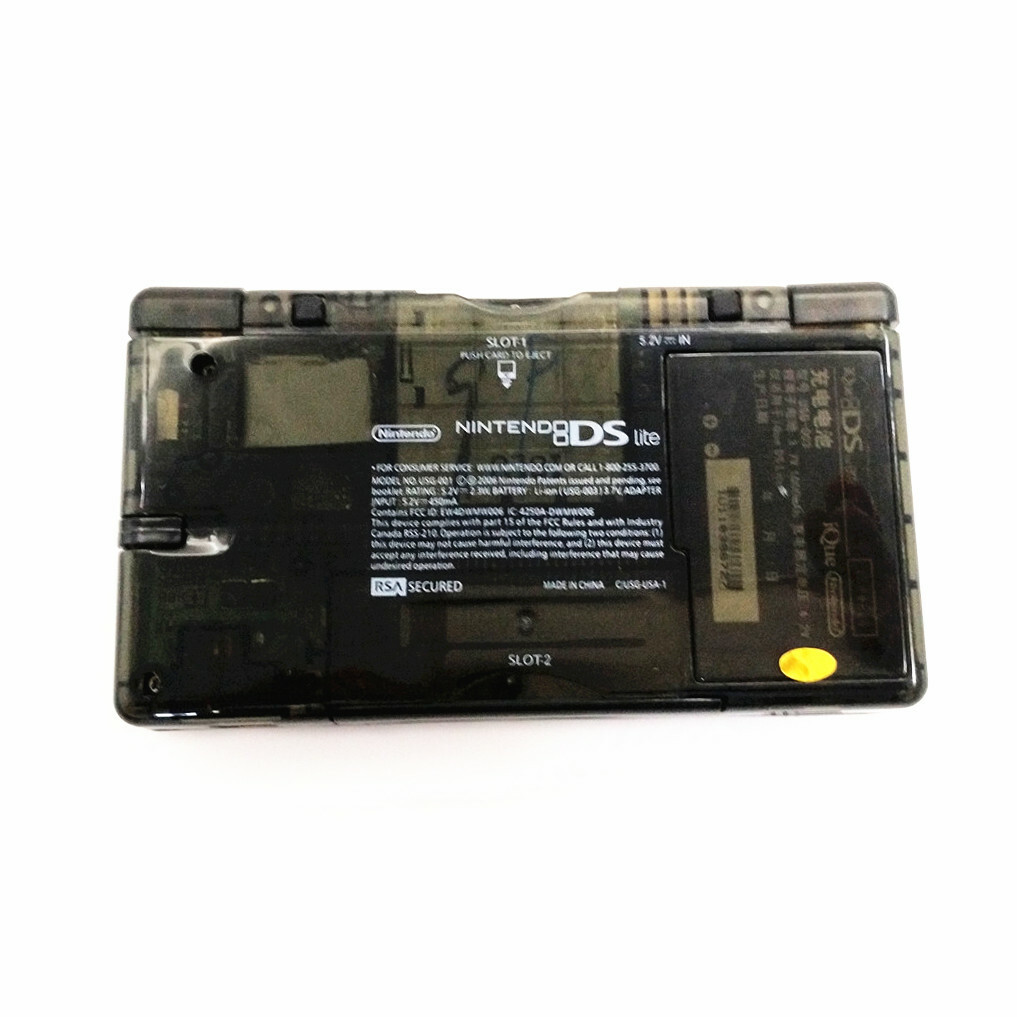 Clear Black Retrofit Nintendo DS Lite Game Console NDSL Video Game System