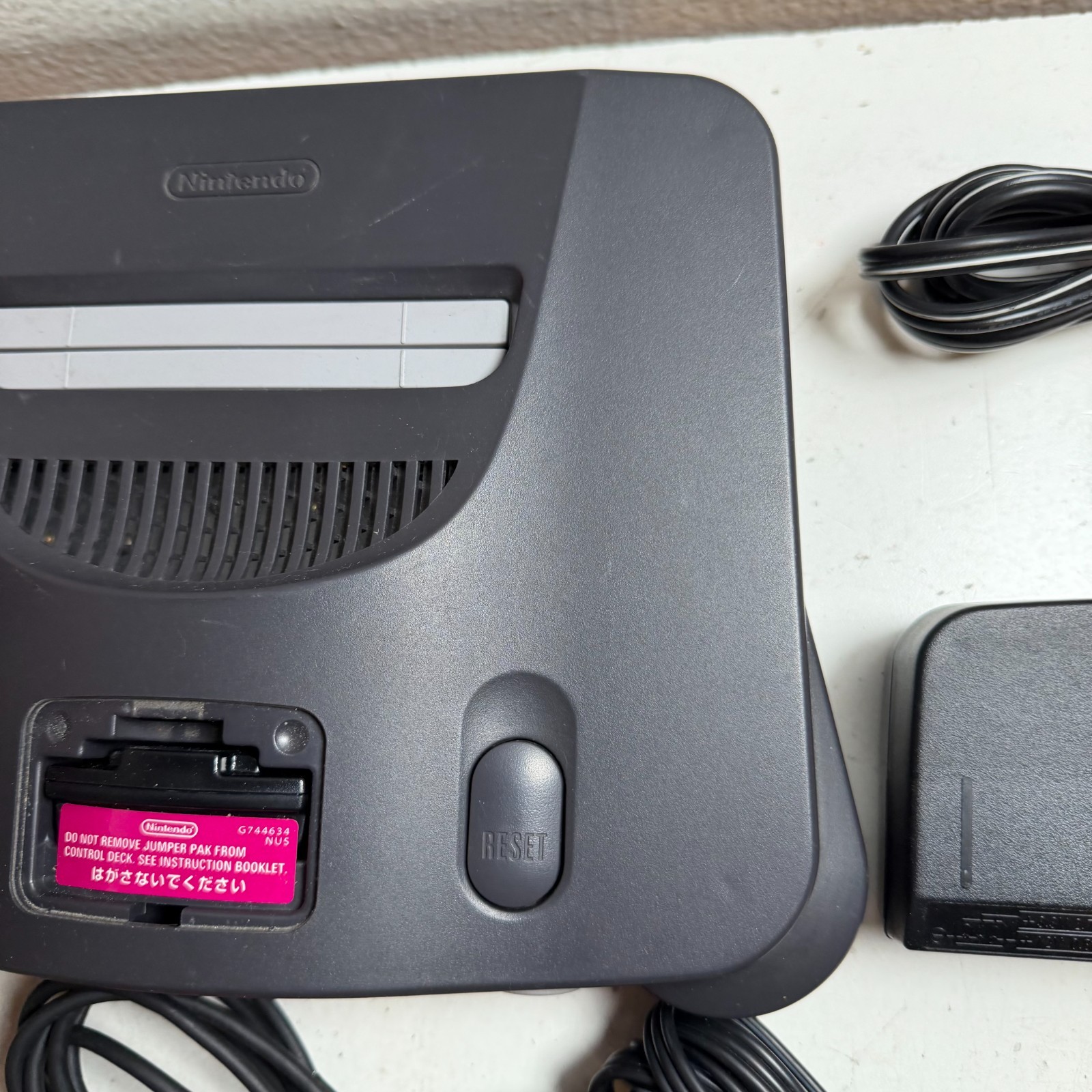 Nintendo 64 NUS-001 Black Wired Video Game Home Console With Controller