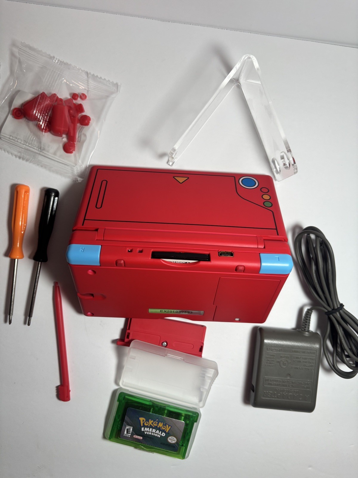 Nintendo DS Lite Pokedex With Charger and emerald