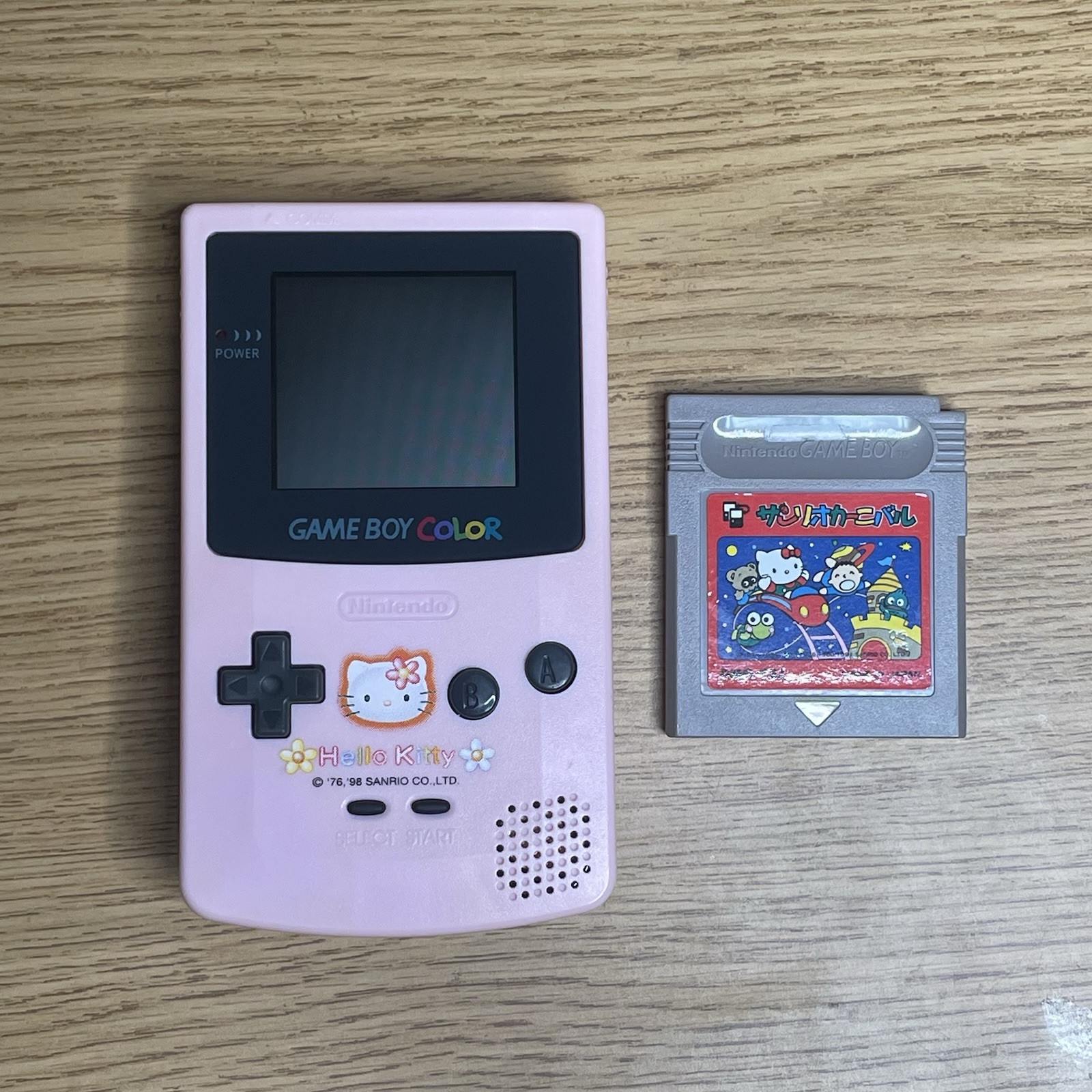 Nintendo GameBoy Color Hello Kitty Sanrio Pink Handheld Console CGB-001 Tested
