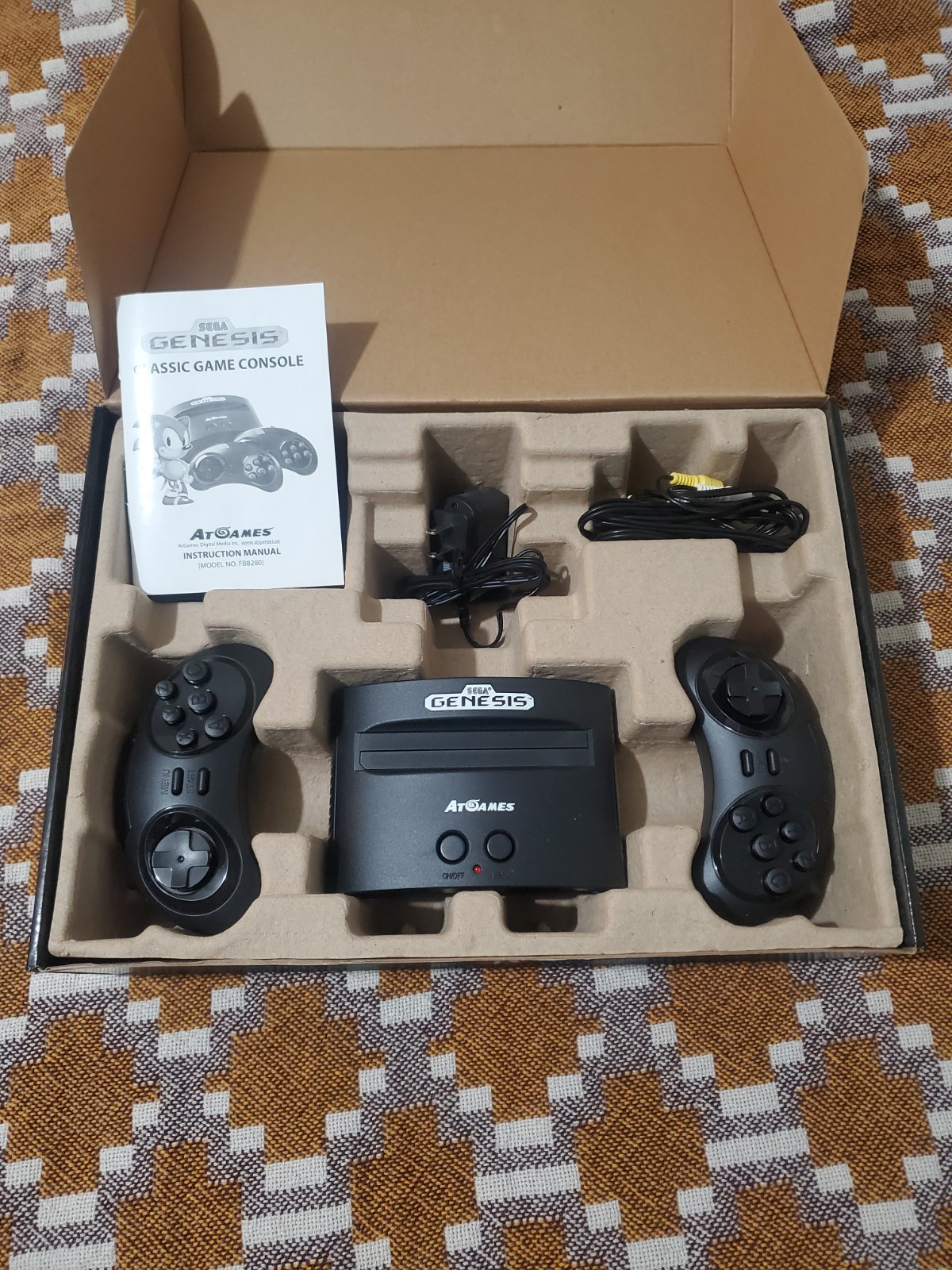 AtGames Sega Genesis Classic Console 80 Games Plug N Play 2 wireless Controllers