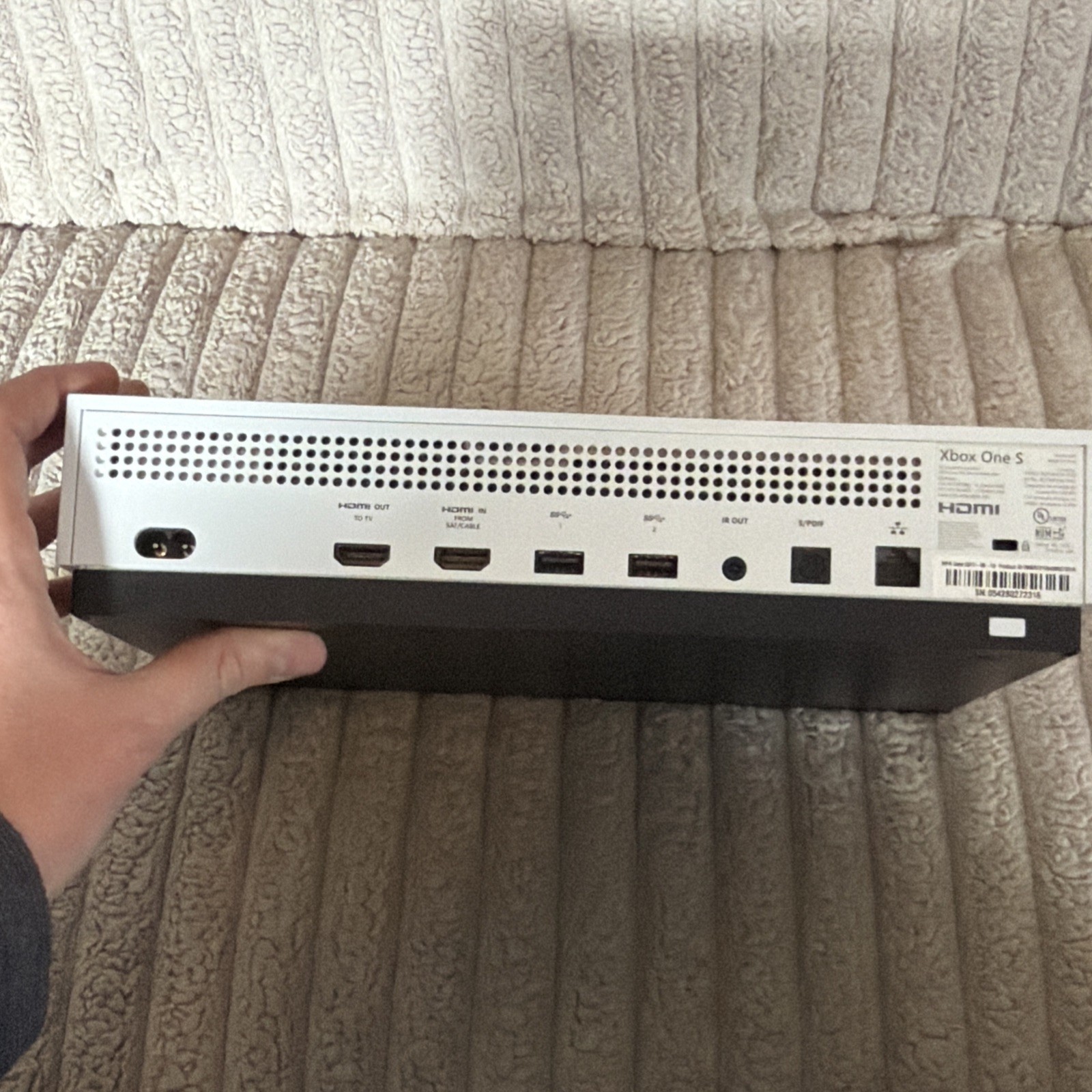 Microsoft Xbox One S 1681 500GB White Gaming Console Only Parts Repair No Power
