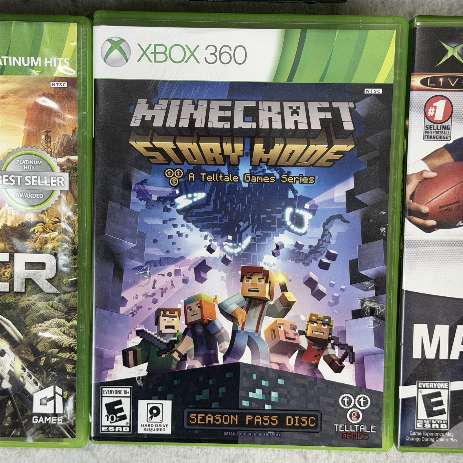 Xbox 360 E Console Kinect Bundle w/ Wireless Controller Games Cords 250gb Tested
