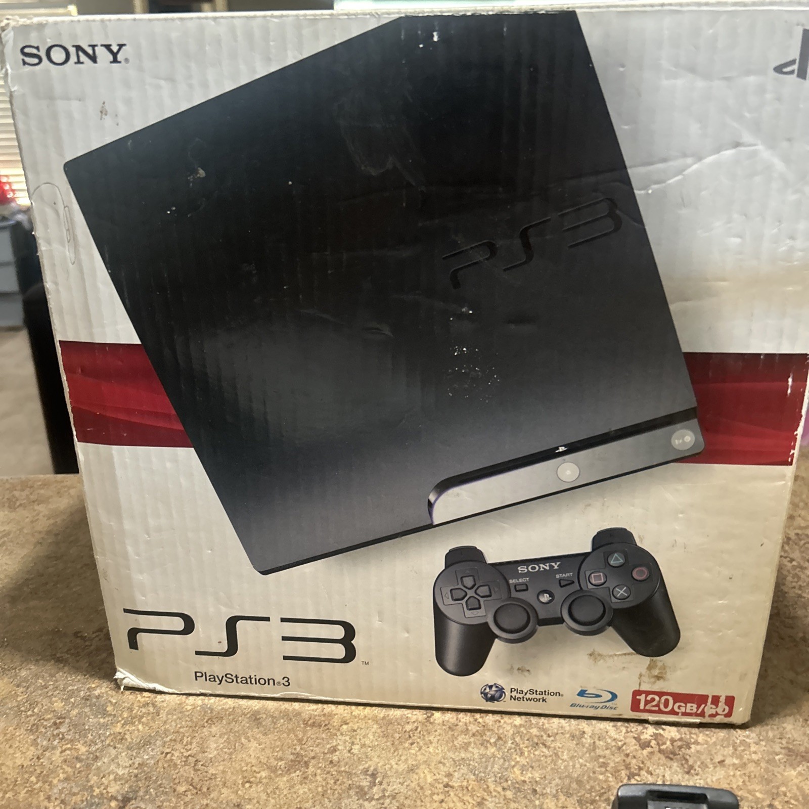 Sony PS3 – Slim 120GB Black Console Cech 2001A With Box And Manual*READ*