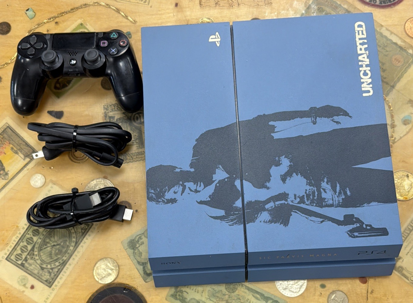 Sony PlayStation 4 Uncharted 4: Limited Edition Bundle 500GB Gray Blue Console